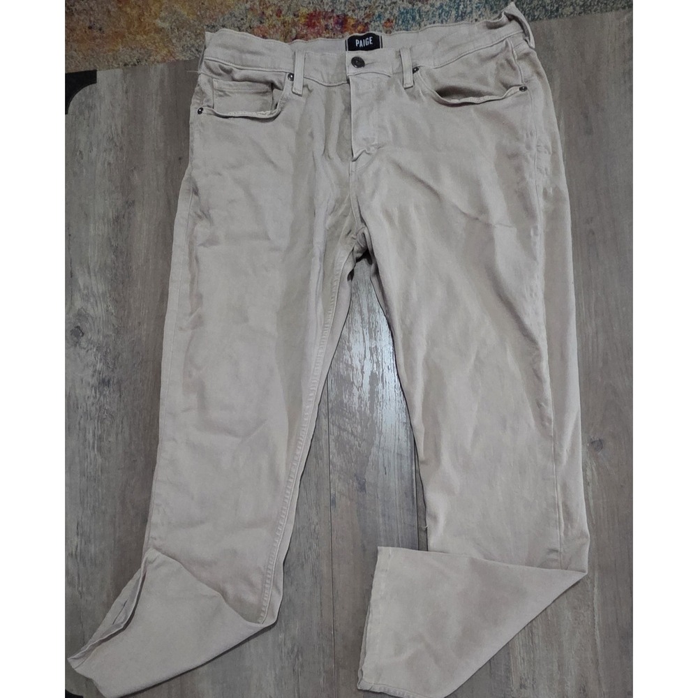 Paige Federal Womens Khaki Pants Tan Size 34x28 Made In USA